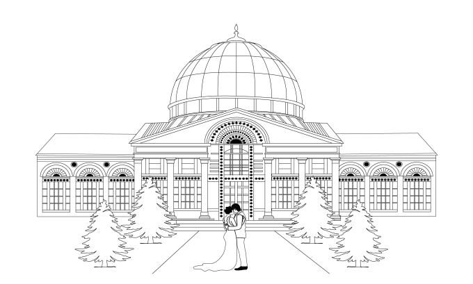 Gig Preview - Draw wedding venue illustration or house portrait