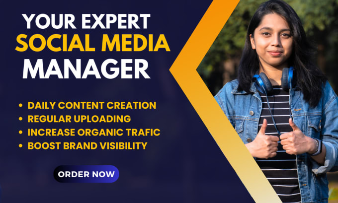 Gig Preview - Be your social media expert manager and content designer