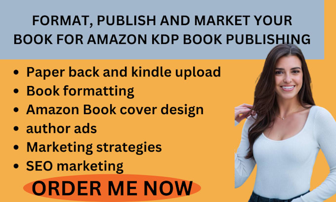 Gig Preview - Do amazon kdp, children book formatting, book SEO, amazon ads, book marketing