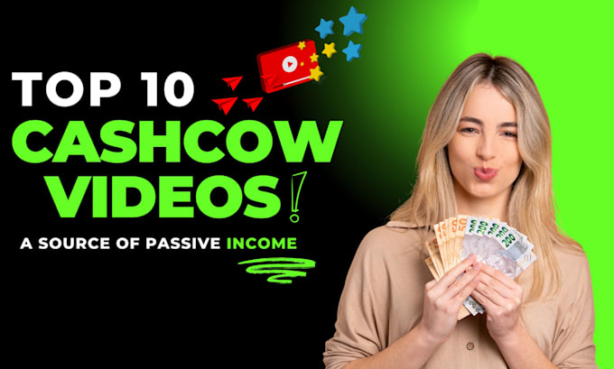 Gig Preview - Edit top 10 faceless cash cow youtube automation videos, cashcow channel