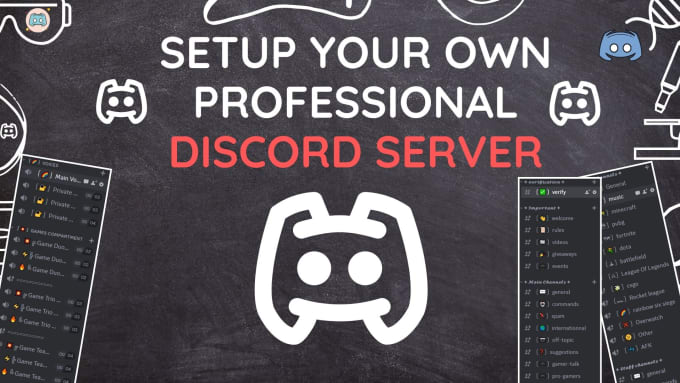 Gig Preview - Create and modify discord server professionally