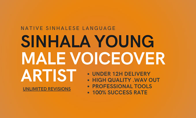 Gig Preview - Be your native sinhala young male voice over actor artist