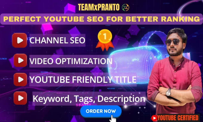 Gig Preview - Rank your youtube video on first page with seo