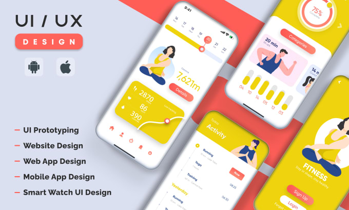 Gig Preview - Do high quality figma UI UX, app design, web app design, and mobile app design