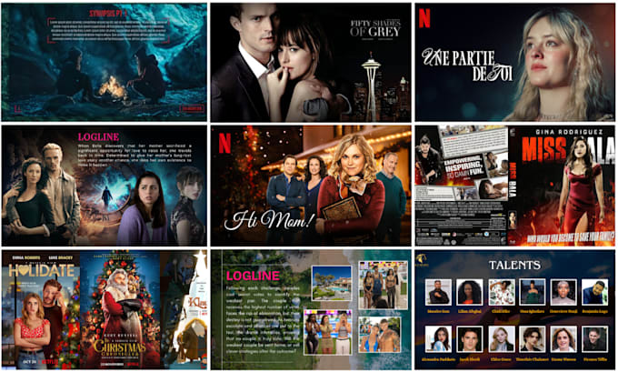 Bestseller - design attractive film pitch deck presentation, posters and tv series