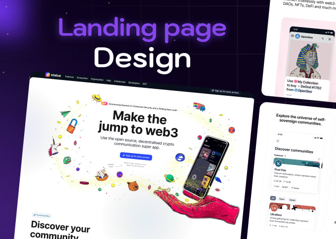 Gig Preview - Do professional web landing page UI UX design in figma