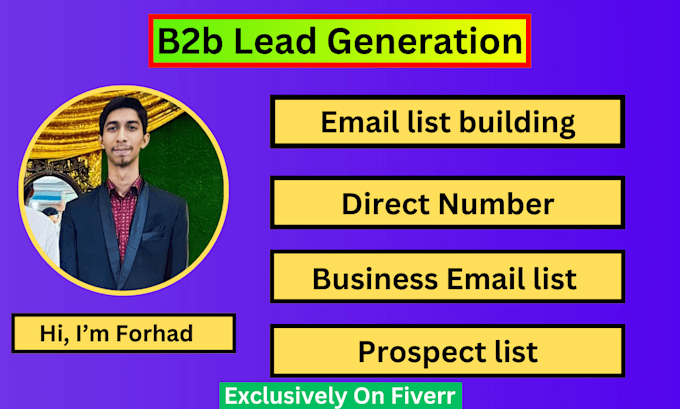 Gig Preview - Do linkedin research b2b lead personal phone number using lusha