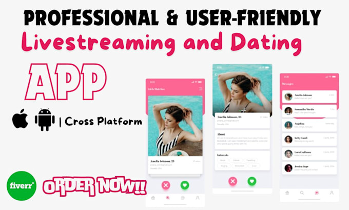 Gig Preview - Develop online dating app, live streaming app, ai chatbot app, social dating app