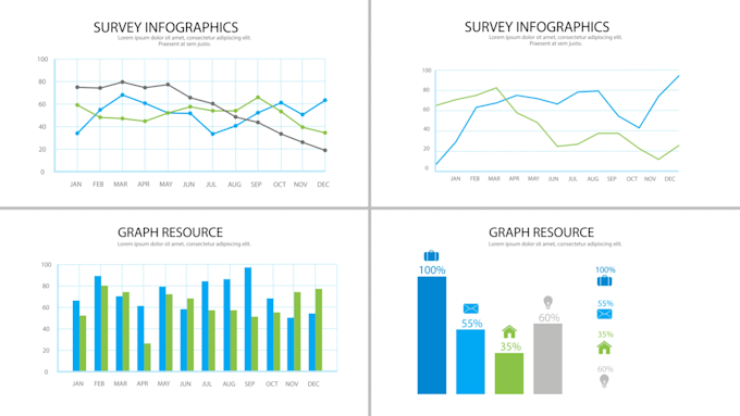 Gig Preview - Animate custom infographics, chart videos, pie chart, line graph, bar chart etc