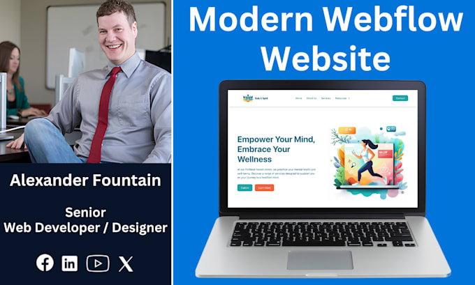 Gig Preview - Design or develop webflow website, webflow expert, figma to webflow