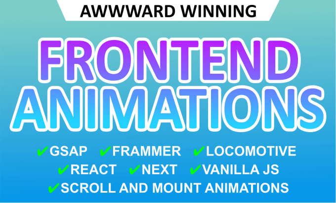 Gig Preview - Make cool award winning animated website