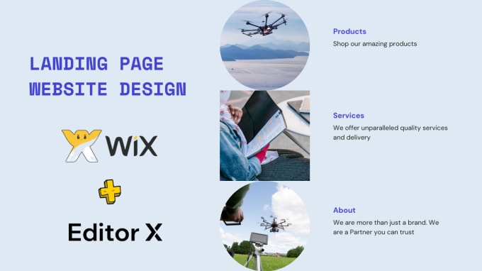 Gig Preview - Build wix editor x website landing page framer website design