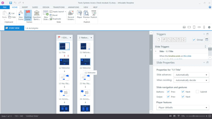 Gig Preview - Set up an elearning course on articulate storyline rise 360