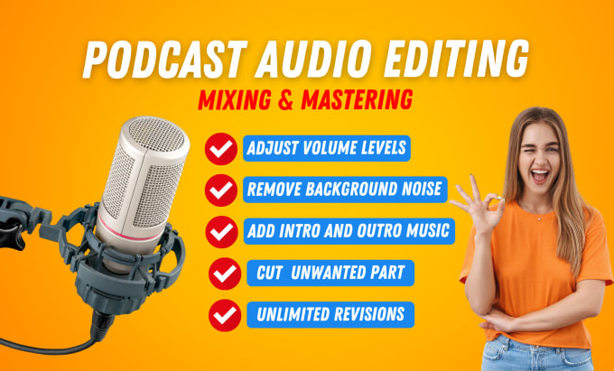 Gig Preview - Do podcast audio, editing mixing, mastering, and noise reducing