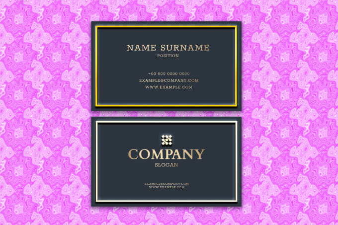 Gig Preview - Modern minimalist luxury business card id card design