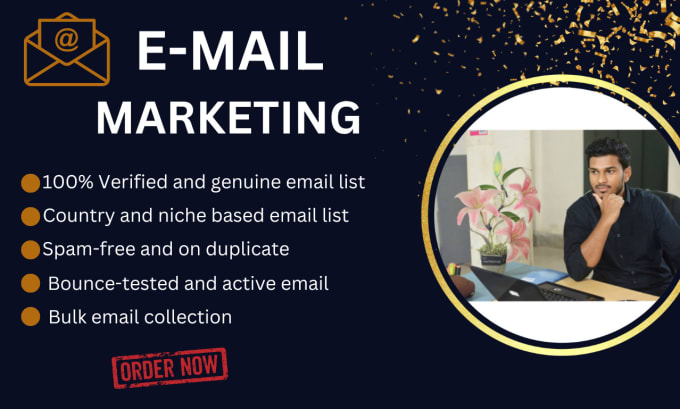 Gig Preview - Valid niche targeted email list and collect targeted real audience active email