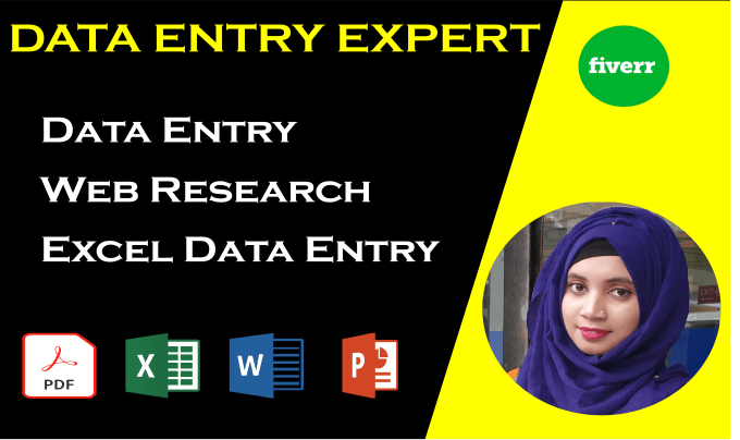 Gig Preview - Do fast accurate data entry, web research, excel data entry jobs, and copy paste