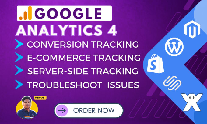 Gig Preview - Setup ga4 ecommerce tracking,server side tracking,google ads conversion tracking