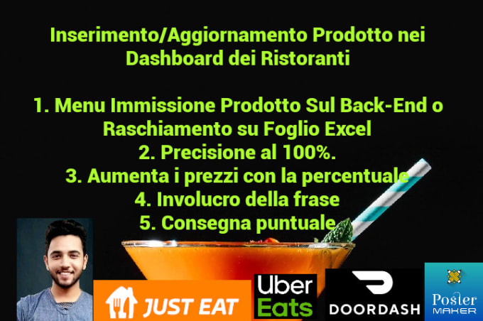 Gig Preview - Voce di menu e voce di prodotto per ristoranti professionali