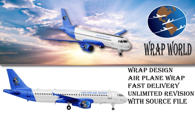 Gig Preview - Undefined air plane wrap design, vehicle wrap