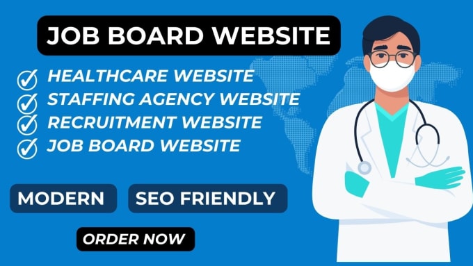 Gig Preview - Recruitment website, healthcare, staffing agency, job board website