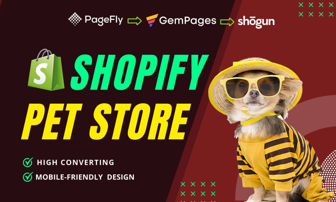 Gig Preview - Design and redesign a professional shopify dog pet store website