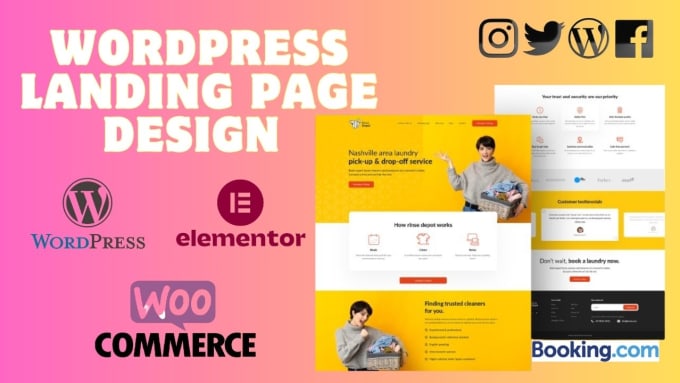 Gig Preview - Design the landing page of your website with elementor pro