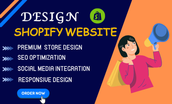 Gig Preview - Build shopify store, custom shopify website, shopify dropshipping store