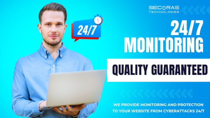 Gig Preview - Monitor and protect your website from cyberattacks 24h7d