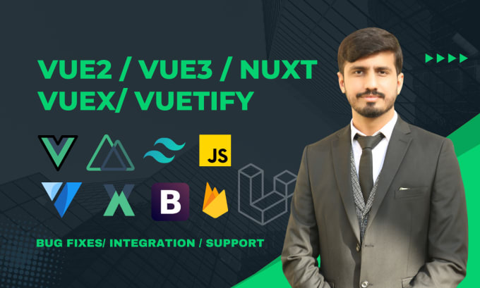 Gig Preview - Create nuxtjs vuejs vuex website with tailwind css