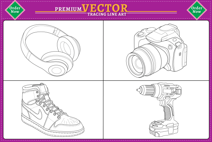 Gig Preview - Draw a detailed line art of your product, image or sketch