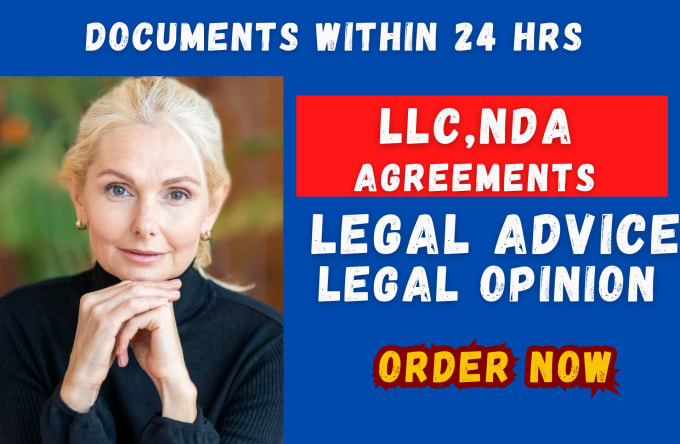 Bestseller - provide a legal opinion, advice,nda and llc operating agreements