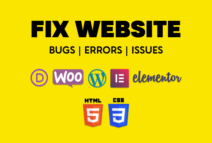 Gig Preview - Fix HTML, CSS, jquery, elementor, woocommerce, divi and wp bakery issue