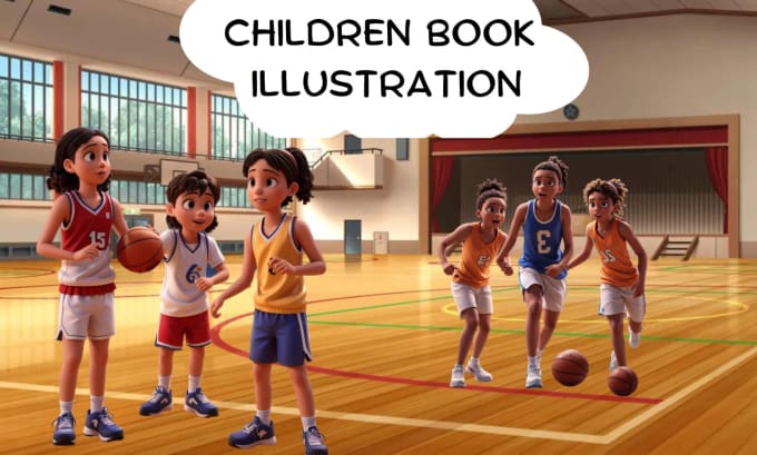 Gig Preview - Design 3d children story book illustration, book illustration, children book