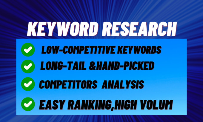 Gig Preview - Do keyword research and competitor analysis