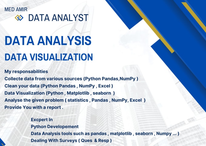 Gig Preview - Be your data analyst and power bi expert