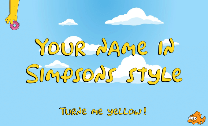 Gig Preview - Design your name in simpsons style