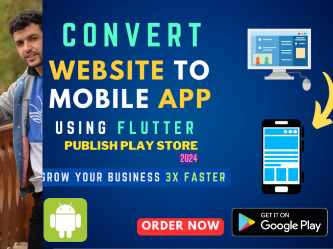 Gig Preview - Convert website to mobile application with flutter