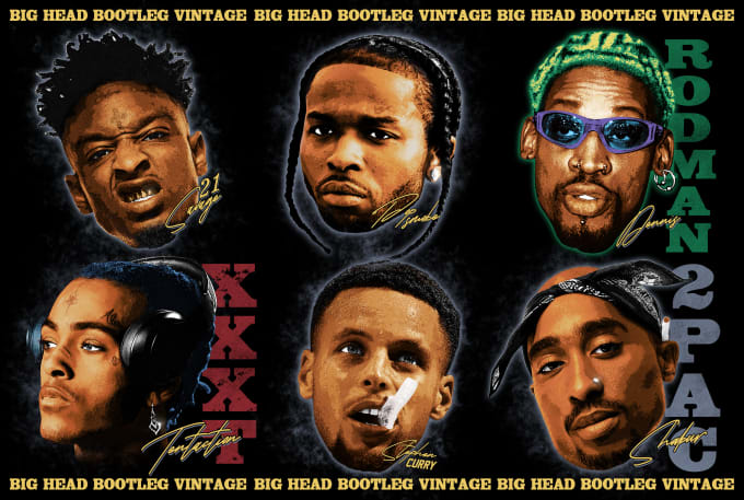 Gig Preview - Design a crazy 90s big head rap tee design