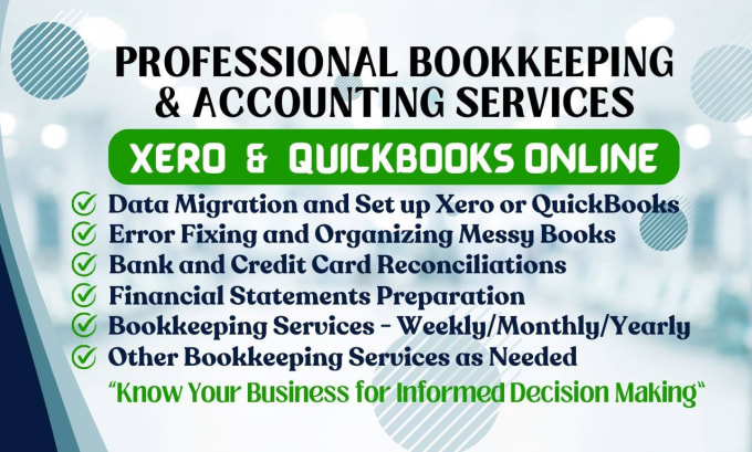 Gig Preview - Bookkeep and reconcile xero or quickbooks for small business