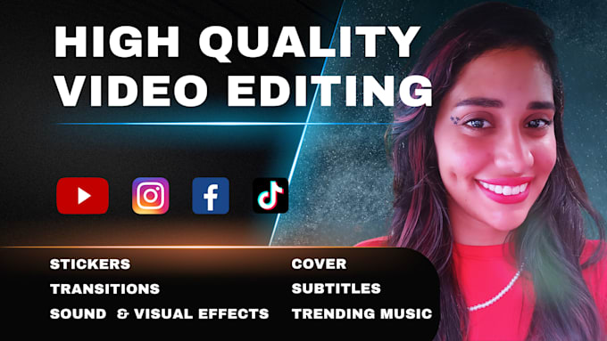 Gig Preview - Do professional video editing for your social media