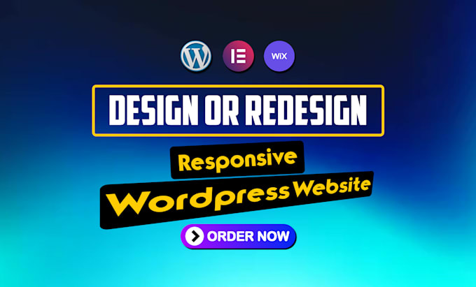 Gig Preview - Design redesign a responsive wordpress website or landing page by elementor pro