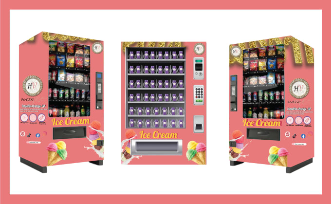 Gig Preview - Design a high quality vending machine, vending machine wrap