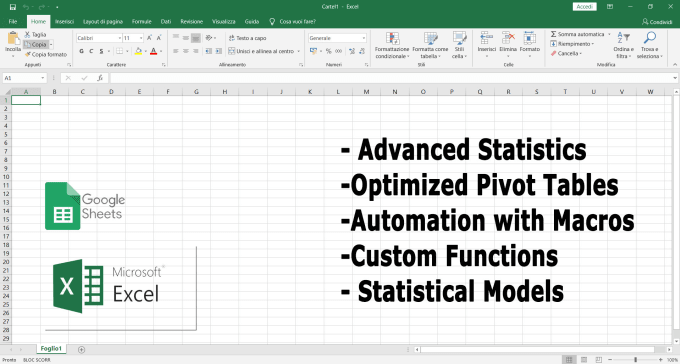 Gig Preview - Create custom data aolutions with excel and google sheets