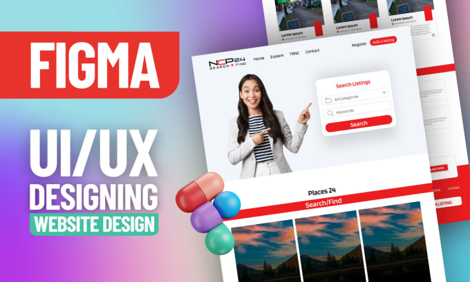 Gig Preview - Design figma website, landing page, ui ux, prototype