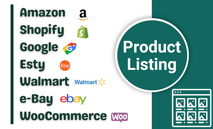 Gig Preview - Do product listing for amazon, ebay, esty, shopify and woocommerce