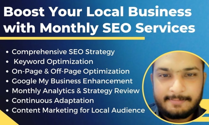 Gig Preview - Boost your local business with monthly SEO services