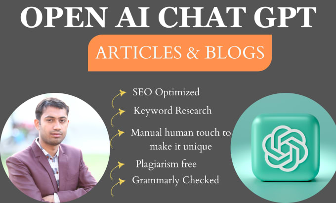 Gig Preview - Write unique SEO chat gpt articles and blogs