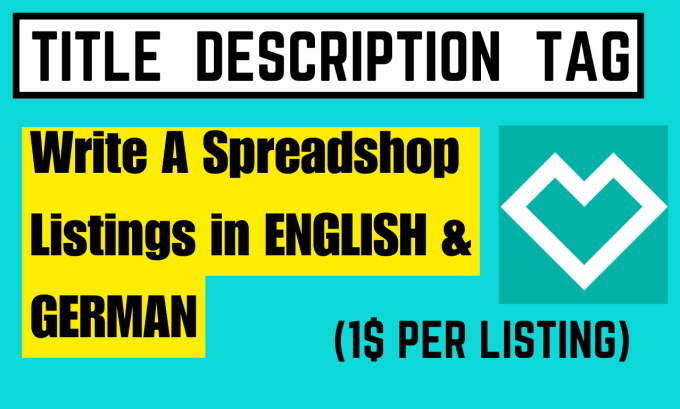 Gig Preview - Write a spreadshirt listings in german or english