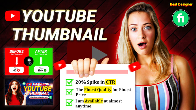 Gig Preview - Make professional youtube thumbnail deisgn